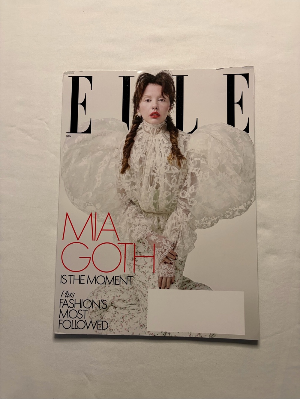 EllE Mia Goth “Is The Moment” Issue November 2025 Magazine